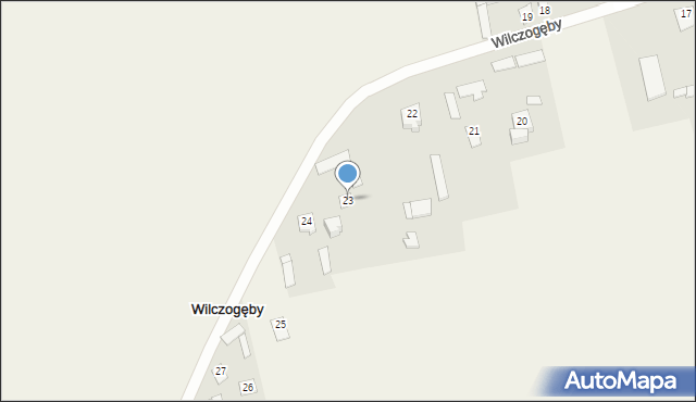 Wilczogęby, Wilczogęby, 23, mapa Wilczogęby