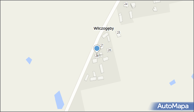 Wilczogęby, Wilczogęby, 28, mapa Wilczogęby