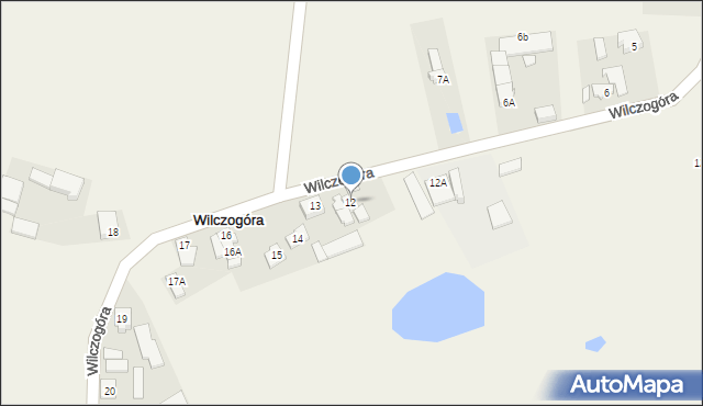 Wilczogóra, Wilczogóra, 12, mapa Wilczogóra