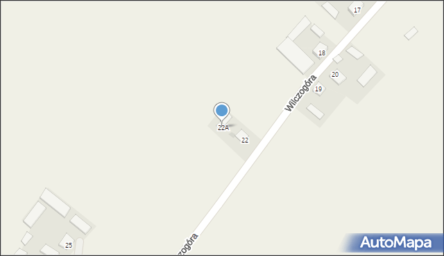 Wilczogóra, Wilczogóra, 22A, mapa Wilczogóra