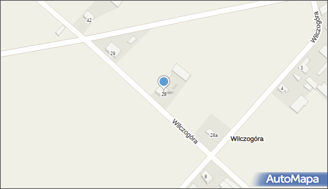 Wilczogóra, Wilczogóra, 28, mapa Wilczogóra