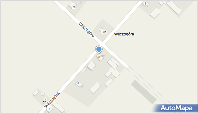 Wilczogóra, Wilczogóra, 8, mapa Wilczogóra