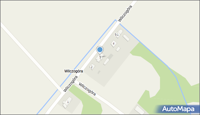 Wilczogóra, Wilczogóra, 3, mapa Wilczogóra