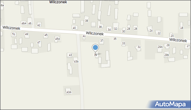 Wilczonek, Wilczonek, 39, mapa Wilczonek