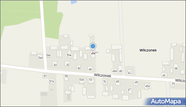 Wilczonek, Wilczonek, 48a, mapa Wilczonek