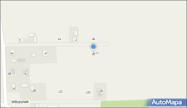 Wilczonek, Wilczonek, 4D, mapa Wilczonek