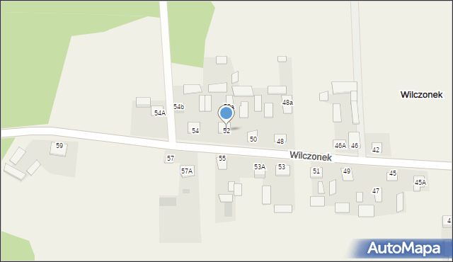Wilczonek, Wilczonek, 52, mapa Wilczonek