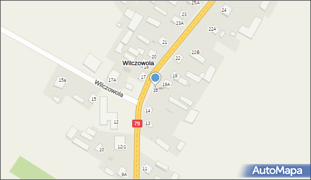 Wilczowola, Wilczowola, 16, mapa Wilczowola