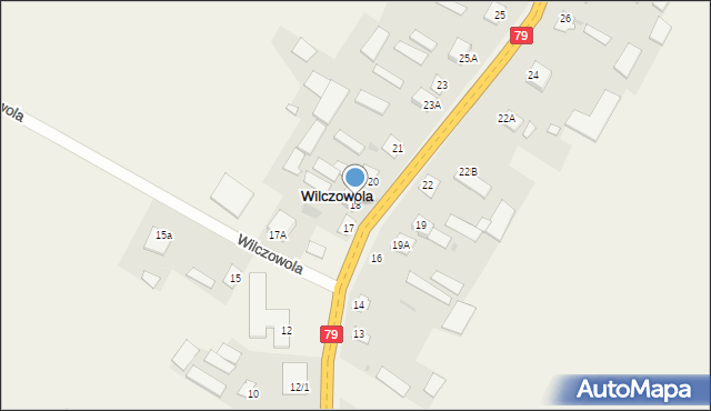 Wilczowola, Wilczowola, 18, mapa Wilczowola