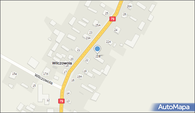 Wilczowola, Wilczowola, 22B, mapa Wilczowola