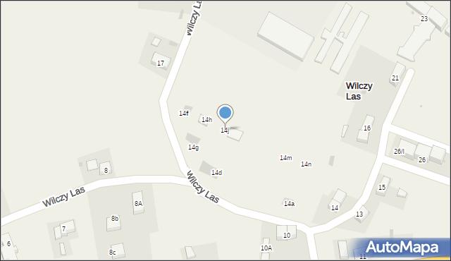 Wilczy Las, Wilczy Las, 14j, mapa Wilczy Las