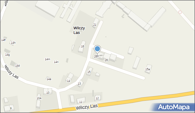 Wilczy Las, Wilczy Las, 26/I, mapa Wilczy Las