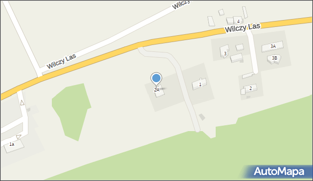Wilczy Las, Wilczy Las, 2A, mapa Wilczy Las
