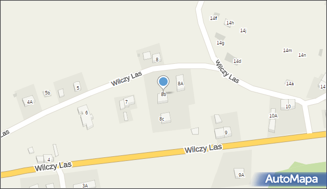 Wilczy Las, Wilczy Las, 8b, mapa Wilczy Las