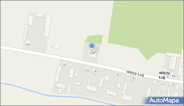 Wilczy Ług, Wilczy Ług, 11A, mapa Wilczy Ług