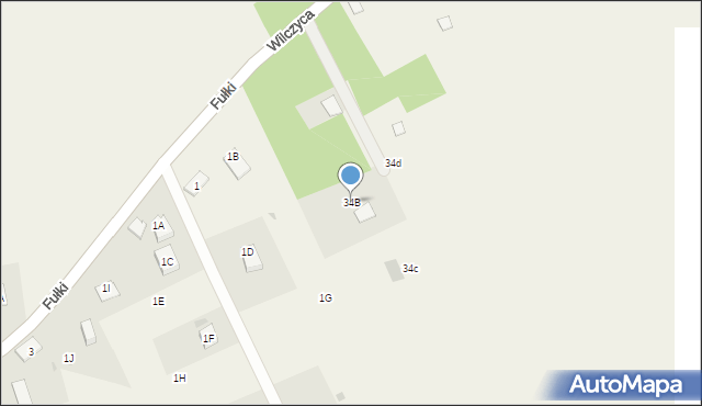 Wilczyca, Wilczyca, 34B, mapa Wilczyca