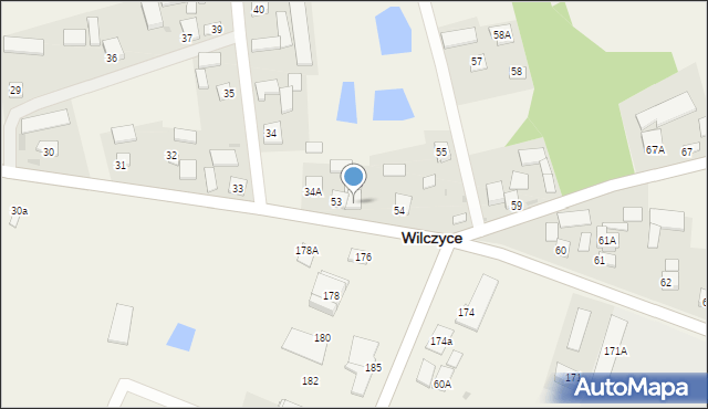 Wilczyce, Wilczyce, 53a, mapa Wilczyce