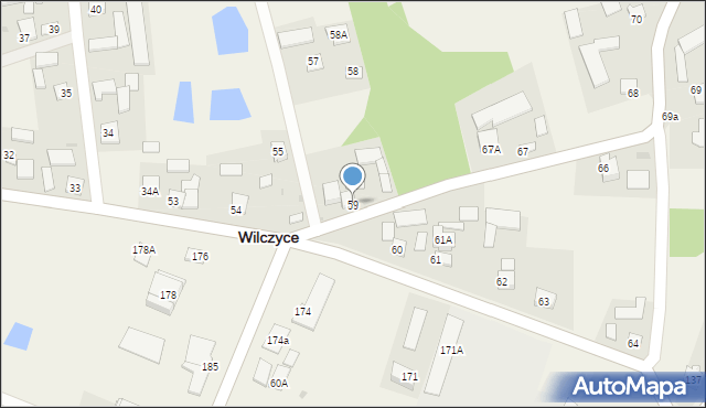 Wilczyce, Wilczyce, 59, mapa Wilczyce