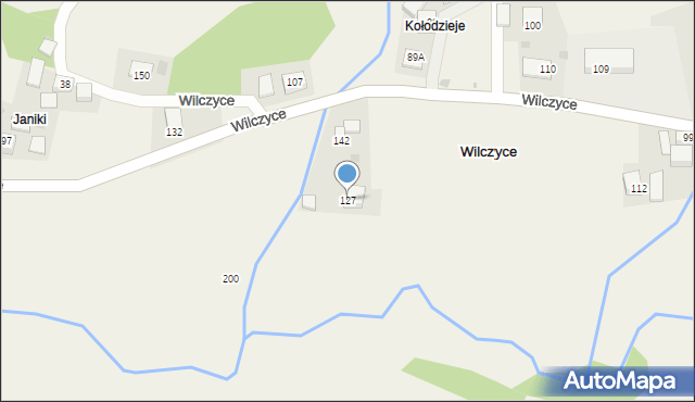 Wilczyce, Wilczyce, 127, mapa Wilczyce