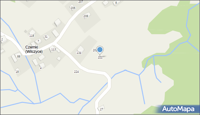 Wilczyce, Wilczyce, 221, mapa Wilczyce