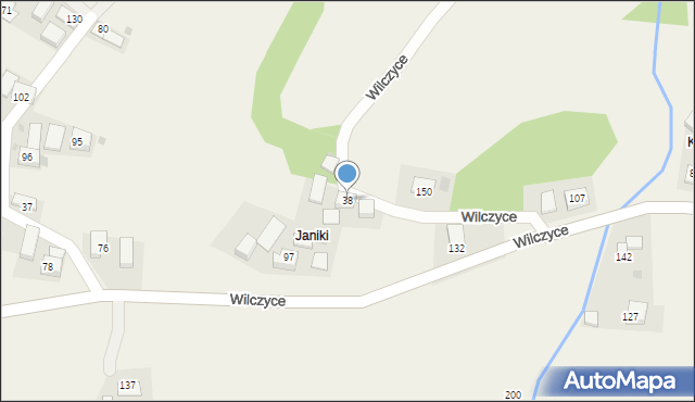 Wilczyce, Wilczyce, 38, mapa Wilczyce