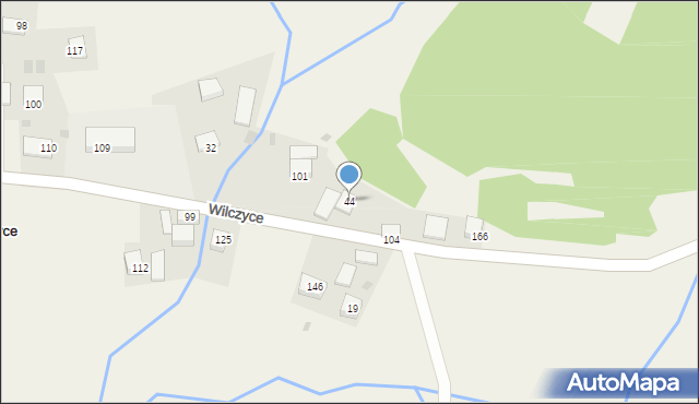 Wilczyce, Wilczyce, 44, mapa Wilczyce