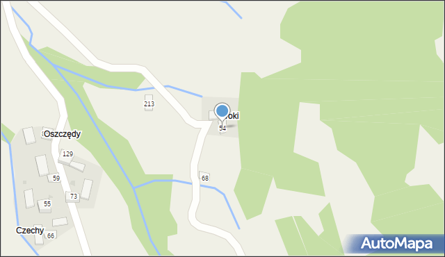 Wilczyce, Wilczyce, 54, mapa Wilczyce