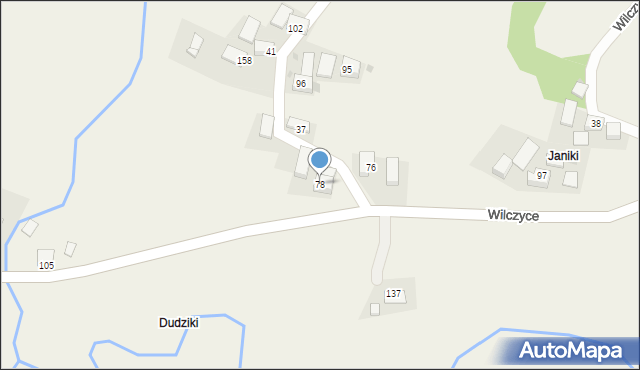 Wilczyce, Wilczyce, 78, mapa Wilczyce