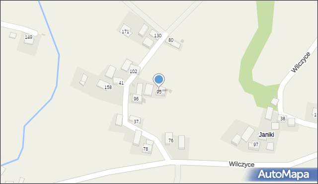 Wilczyce, Wilczyce, 95, mapa Wilczyce