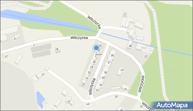 Wilczyce, Wilczycka, 27, mapa Wilczyce