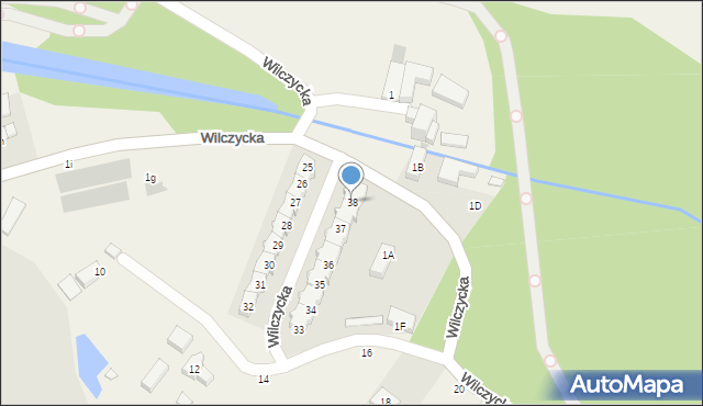 Wilczyce, Wilczycka, 38, mapa Wilczyce