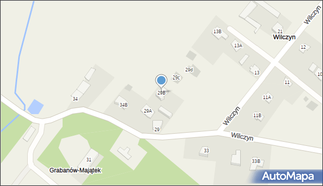 Wilczyn, Wilczyn, 29B, mapa Wilczyn