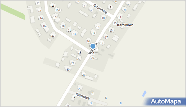 Wilczyn, Wiejska, 23, mapa Wilczyn