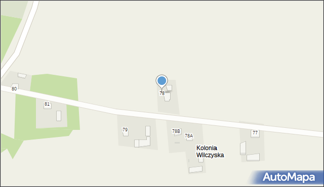 Wilczyska, Wilczyska, 78, mapa Wilczyska