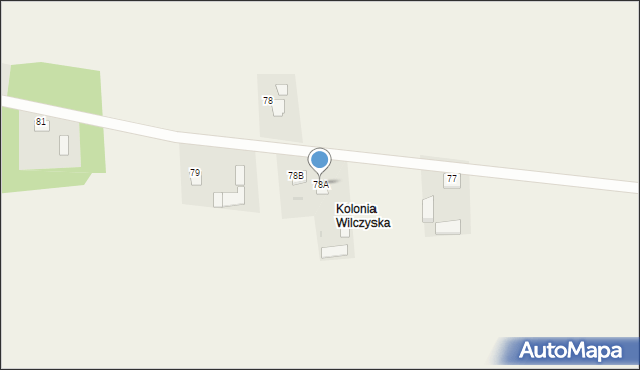 Wilczyska, Wilczyska, 78A, mapa Wilczyska