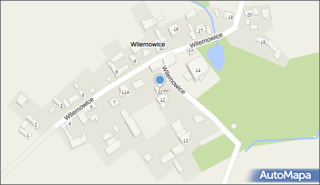 Wilemowice, Wilemowice, 11, mapa Wilemowice