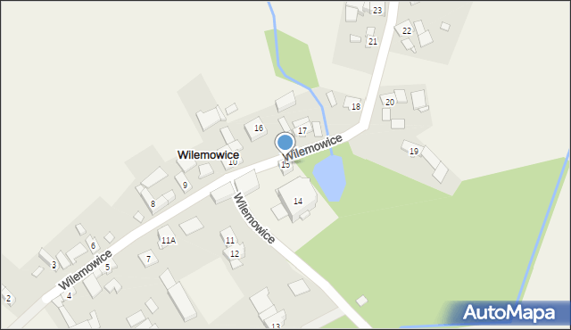 Wilemowice, Wilemowice, 15, mapa Wilemowice