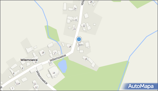 Wilemowice, Wilemowice, 20, mapa Wilemowice