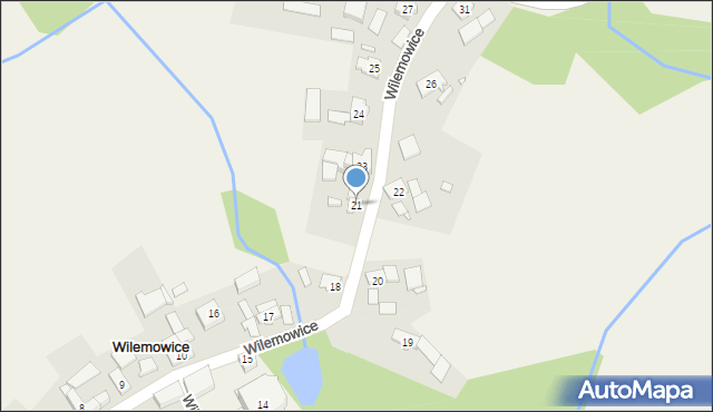 Wilemowice, Wilemowice, 21, mapa Wilemowice