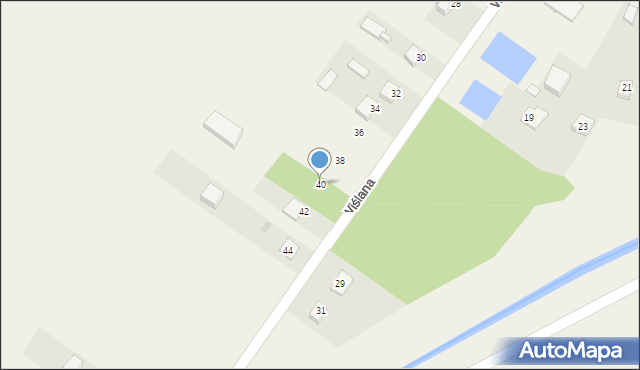 Wilga, Wiślana, 40, mapa Wilga