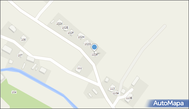Wilkanów, Wilkanów, 111a, mapa Wilkanów