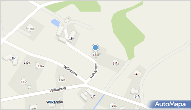Wilkanów, Wilkanów, 139a, mapa Wilkanów