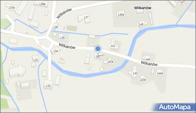 Wilkanów, Wilkanów, 140, mapa Wilkanów