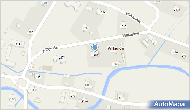 Wilkanów, Wilkanów, 146a, mapa Wilkanów