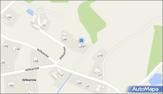 Wilkanów, Wilkanów, 147a, mapa Wilkanów