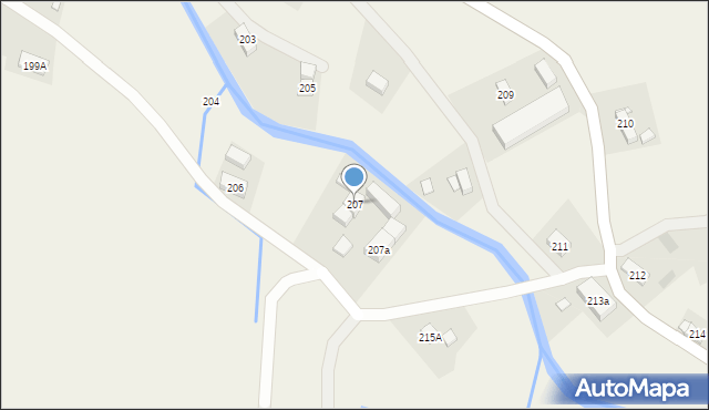 Wilkanów, Wilkanów, 207, mapa Wilkanów