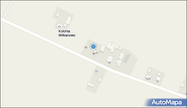 Wilkanowo, Wilkanowo, 59, mapa Wilkanowo