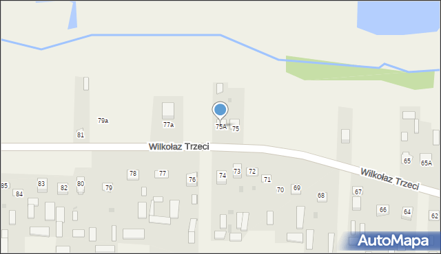 Wilkołaz Trzeci, Wilkołaz Trzeci, 75A, mapa Wilkołaz Trzeci