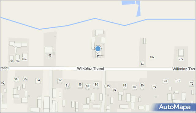 Wilkołaz Trzeci, Wilkołaz Trzeci, 87, mapa Wilkołaz Trzeci