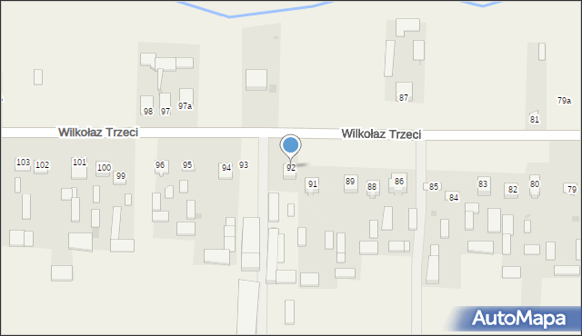 Wilkołaz Trzeci, Wilkołaz Trzeci, 92, mapa Wilkołaz Trzeci